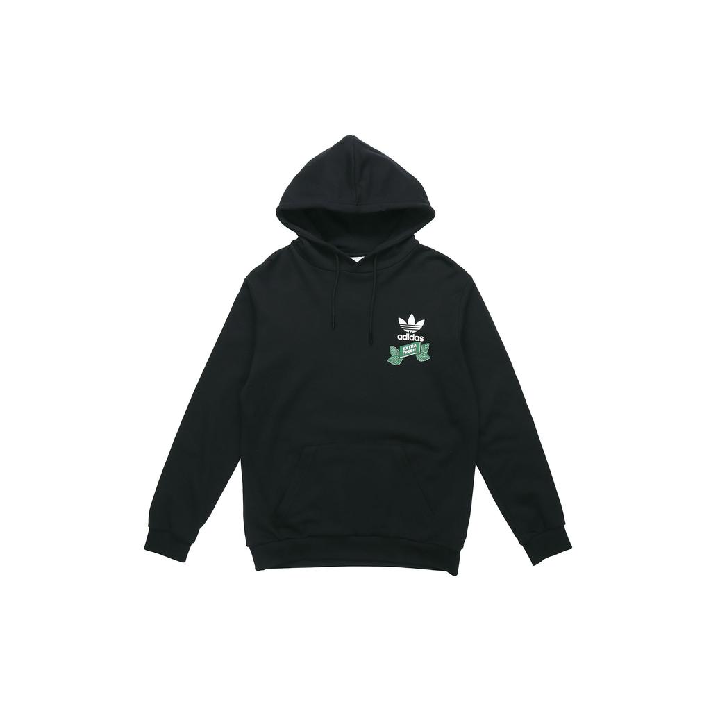 Adidas Originals Sudadera con Capucha Copo de Nieve Trébol Hombre Tops Negro FP7702