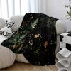 1pc Vintage Dark Forest Floral Print Cozy Blanket - Soft Flannel All-Season Throw for Sofa, Bed, Camping & Travel - Luxury Home