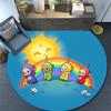 Teletubbies Round Area Rug,Carpet Rug for Living Room Bedroom Sofa Playroom Decor,Non-slip Floor Mat