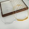 OL wind titanium steel curved pipe collar, other minimalist design, snake bone chain, titanium steel 18k gold-plated personality