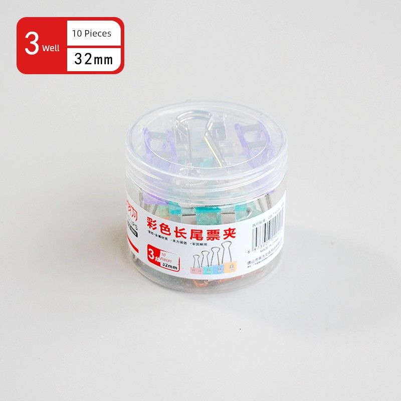 

Large Long Tail Clip Office Supplies Binder Clip Transparent Test Paper Clip Small Size Medium Folder Folder Ticket Holder 10 Medium Size