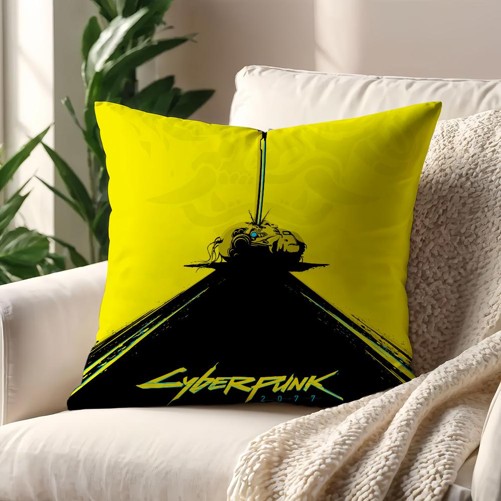Game C-Cyber-Co-P-punk 2077 Cushion Cover For Pillow Sofa Printing Decoration Room Home Office Coffee Shop Car Nordic Simplicity