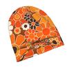 ZLIENSZUS Retro 60s 70s Knit Hat for Adults - Groovy 2D Flat Print Floral with Vintage Flower Patterns, Cheerful Suitable for Weekend Outfits, Casual