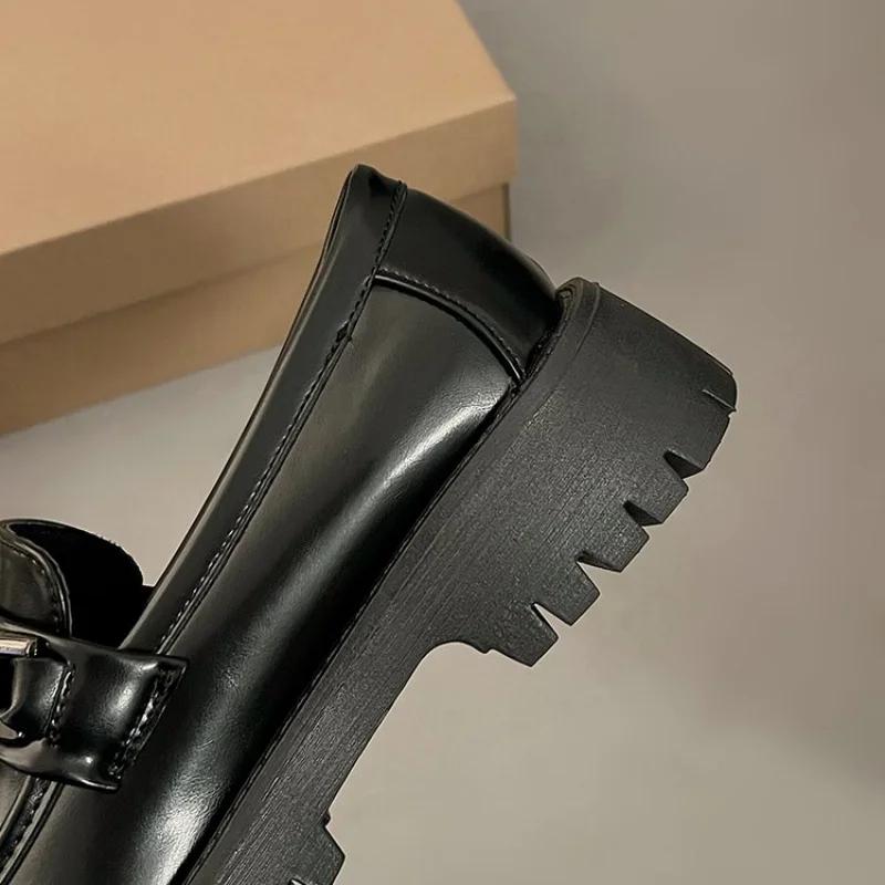 Women's Loafers Shoes 2026 Spring British Style Slip on Platform Mary Jane Shoes Woman Japanese Jk Uniform Lolita Shoes Women