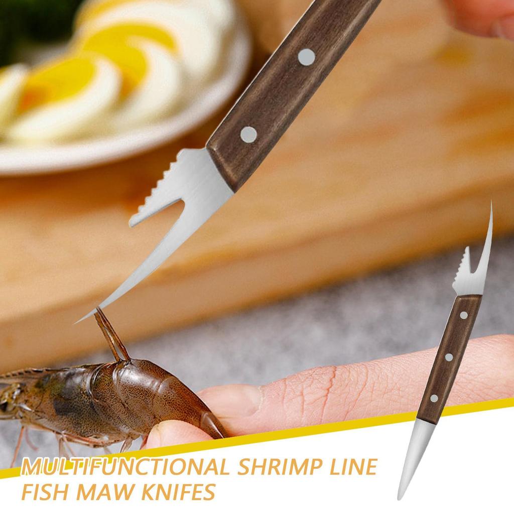 Peel Shrimp Tool Multi Functional Stainless Steel Shrimp Peeler Shrimp Line Cutting Scraping Digging Fish Scale Knife