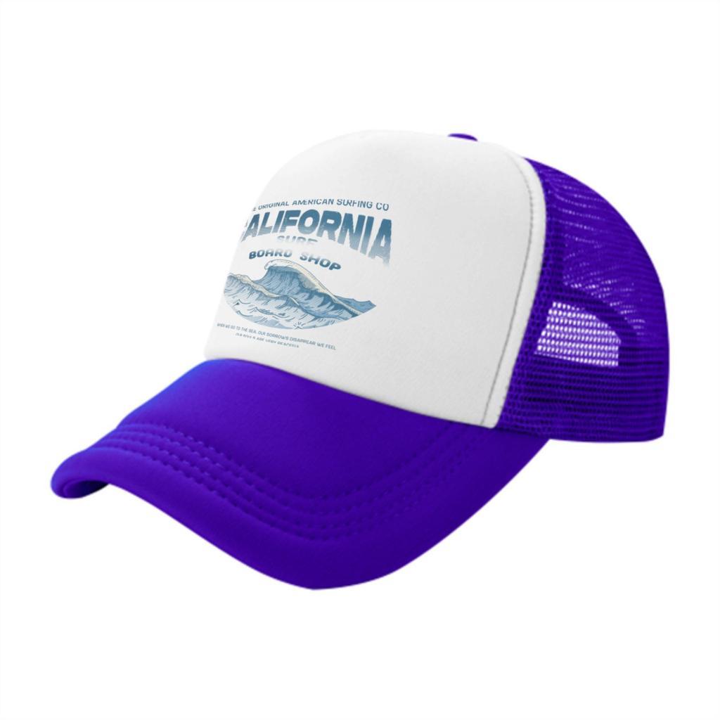 California Surf Shop Trucker Hat Breathable Mesh Baseball Cap Adjustable Outdoor Style