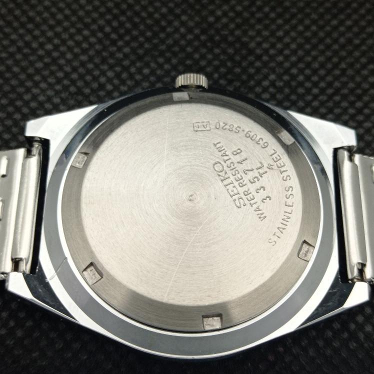 REFURBISHED VINTAGE SEIKO 5 AUTO 6309A JAPAN MENS ARABIC BLACK WATCH a298957-2