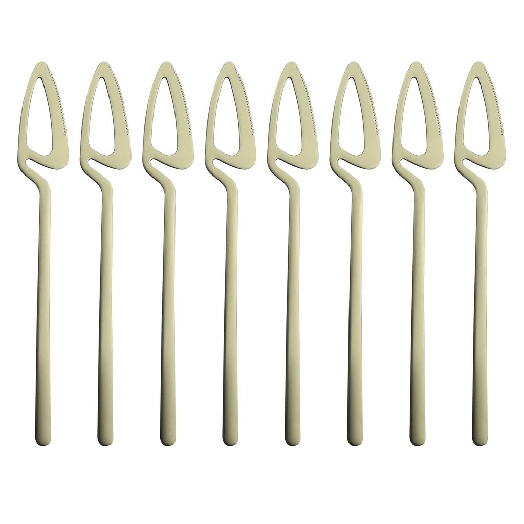 8pcs Colorful Cutlery Set 18/10 Stainless Steel Dinnerware Silverware Flatware Set Dinner Knifes Tableware Western