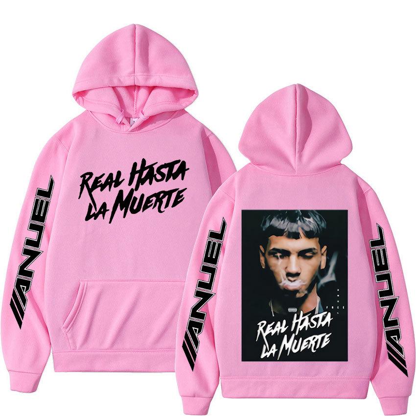 Rapper Anuel Pullover Real Hasta La Muerte Print Autumn Fleece Hoodie Regular Long Sleeve Clothes Fashion Streetwear Sportwear