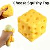 Stress Sensory Squishy Toy TPR Cheese Block Simulation Slow Rebound Pinch Physics Home Furniture Decor Holiday Gifts for Adults