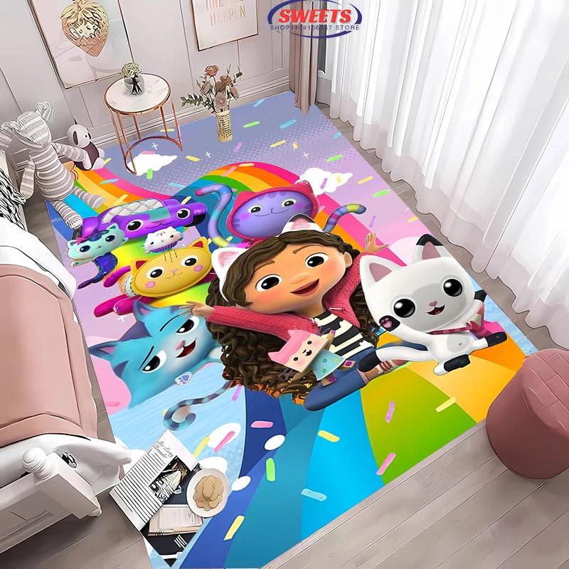 Covor Disney Gabbys Dollhouse, Covor pentru Living Dormitor, Covoraș Decorativ pentru Canapă Bucătărie, Covoraș de Ușă pentru Copii Antiderapant de Podea Durabil, Cadou