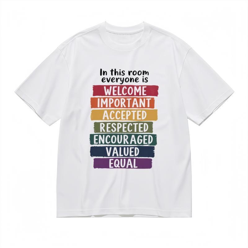 Women's Fashion Comfy Classic T-Shirt Everyone Important Message Design Tee