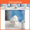 Delightful Resin Winter Snow Bunny Decor For Diy Miniature Wonderland