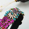 Haarband für Damen, Barock, Retro, übertrieben, farbiges Glas, Kristall, Blume, Persönlichkeit, Super-Flash-Kopfbedeckung