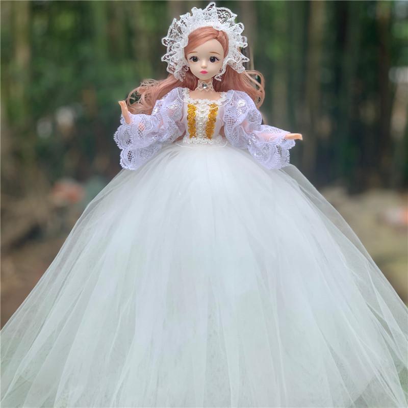 

30cm Cute Fairy Princess Doll Realistic 3D Eyes Exquisite Makeup 1/6 Doll Joints Movable Beautiful Wedding Dress Birthday Gift