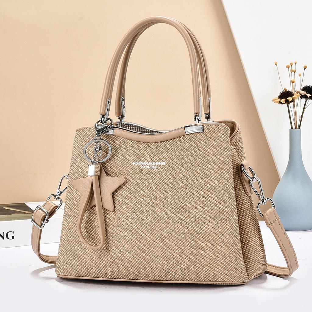 Nová Móda Sto Klipů Crossbody Taška - Dámská Taška přes Rameno Minimalistická Textura Dojíždění Velkokapacitní Kabelka