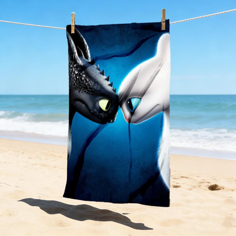 Dragon Bond Stylish Digital Printing Beach Towel Quick Drying Absorbent Blanket For Beach Pool Gym Travel Christmas Gift C9211820