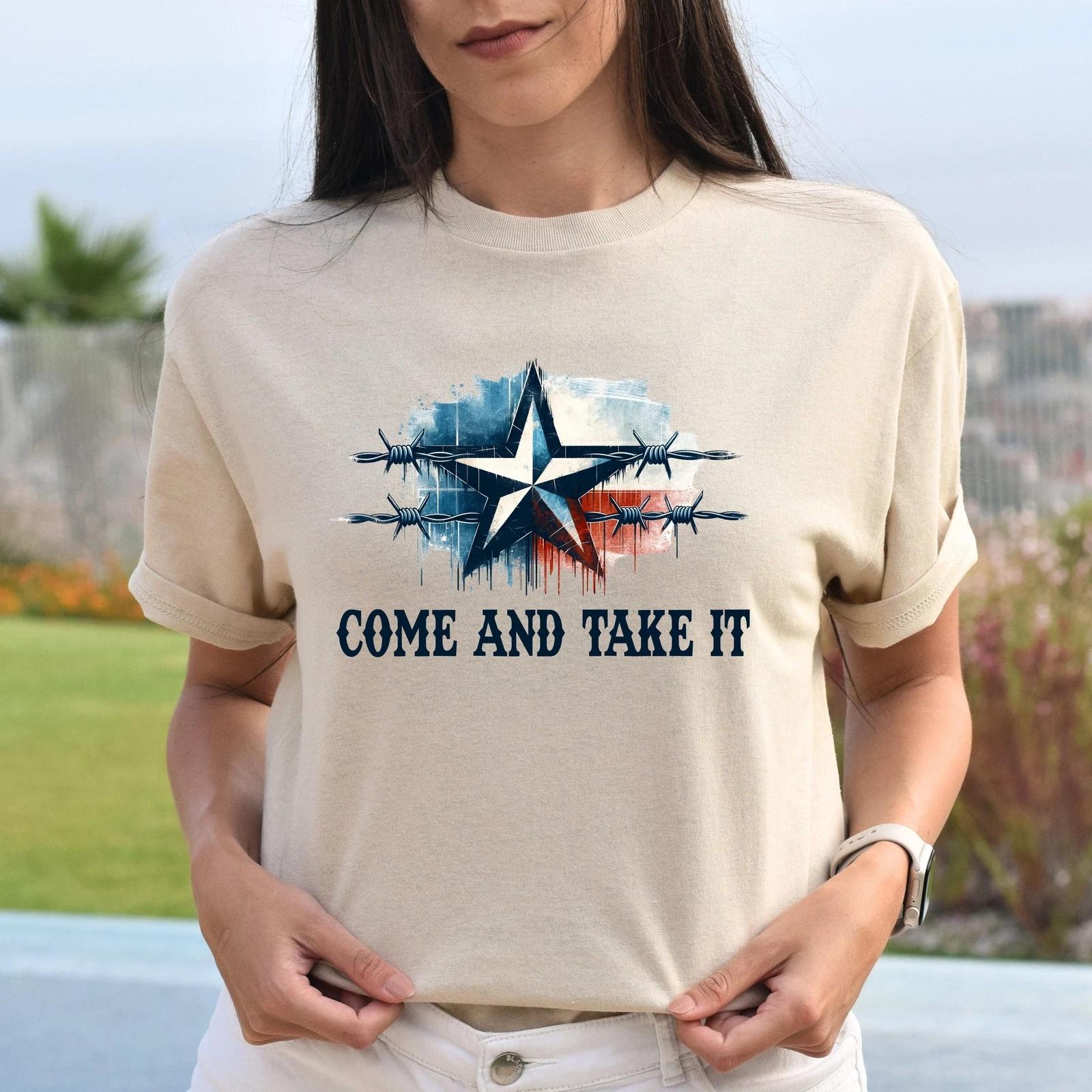 Come and take it Unisex Tshirt border truck Texas black S