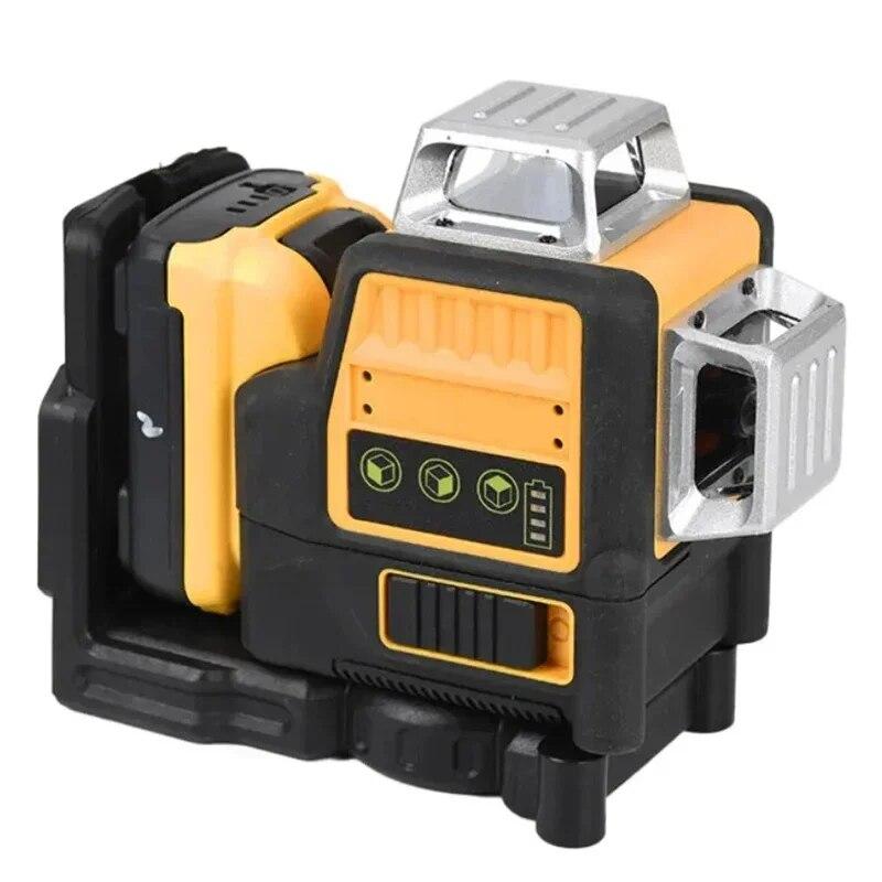 Multifunktionell 12v Strong Light Fine Line Laser Levels 360° Roterande High Precision Green Line Automatisk Leveling Laser Level
