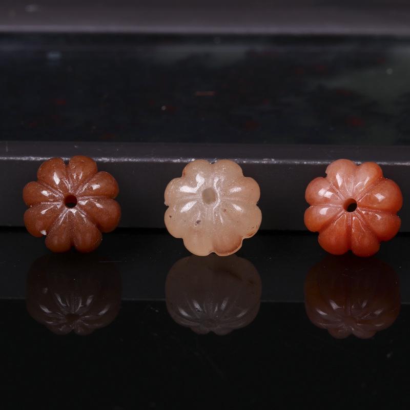 Dongling White Jade Safety Buckle Pendant - Gold Silk Jade DIY Accessory