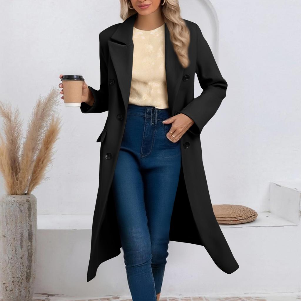 Dame Mote Cardigan Ensfarget Langermet Cardiganjakke