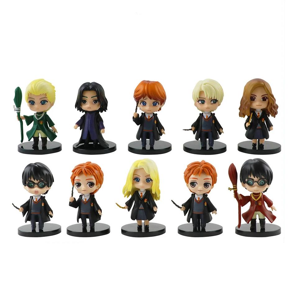 Die Harry Potter Actionfiguren mit Hermione Ron Malfort Modellen, Q-Version Puppen zur Auto Dekoration oder als Geschenk für Kinder