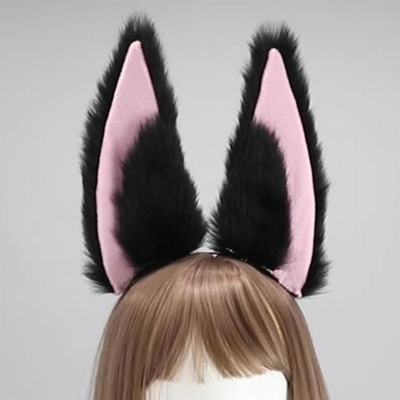 Adult Kids Cute Cosplay Anime Role Ears Shape Headband Plush Hair Hoop Makeup Photoshooting Christmas Party Headpieces