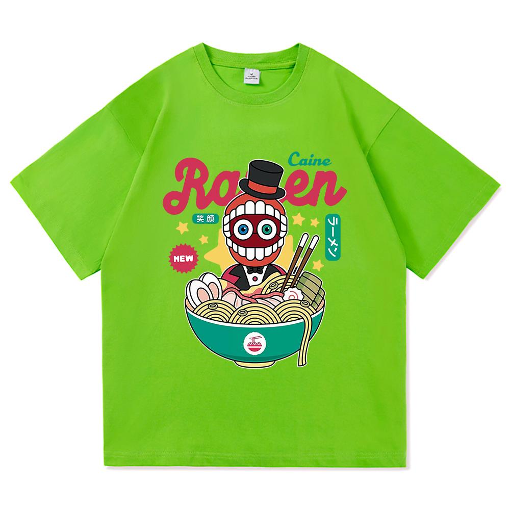 Uimitorul Circ Digital Jax Ramen Tricou Modă Bărbați Amuzant Caine Pomni Tricou Unisex Drăguț Iepure Tăiței Bumbac Tricouri