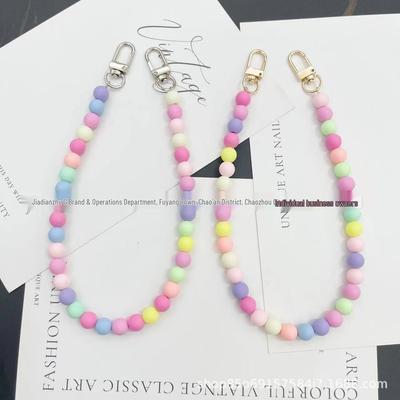 10mm Frosted Mixed Color Pearl Chain Bag Strap Accessory for Crossbody and Underarm Bags