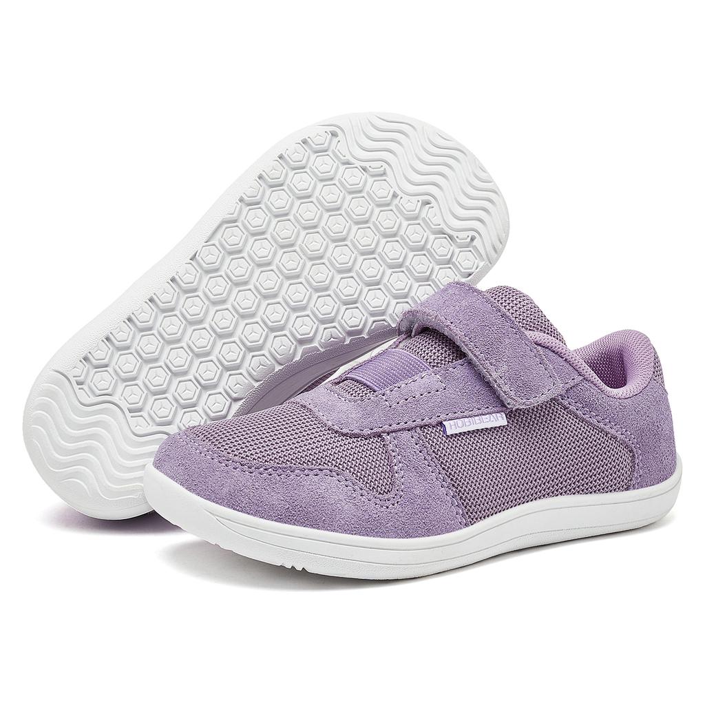 HOBIBEAR Scarpe Minimaliste a Punta Larga per Bambini, Stile Piedi Nudi, Piccoli/Grandi/Bambino, Chiusura a Velcro, Tomaia in Rete e Pelle Sintetica, Scarpe Leggere