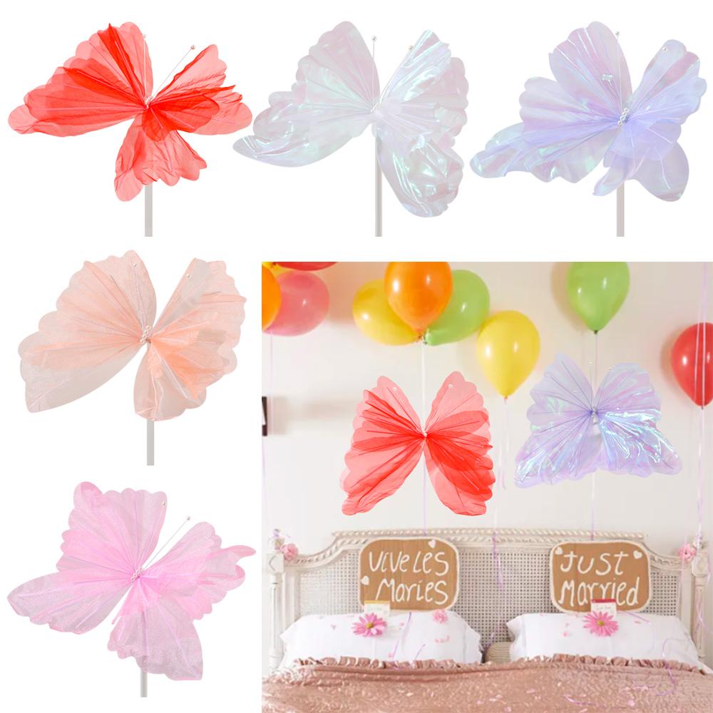 

Artificial Flowers Large Butterfly Colorful Flower Head NEW Butterfly Branch Garden білий
