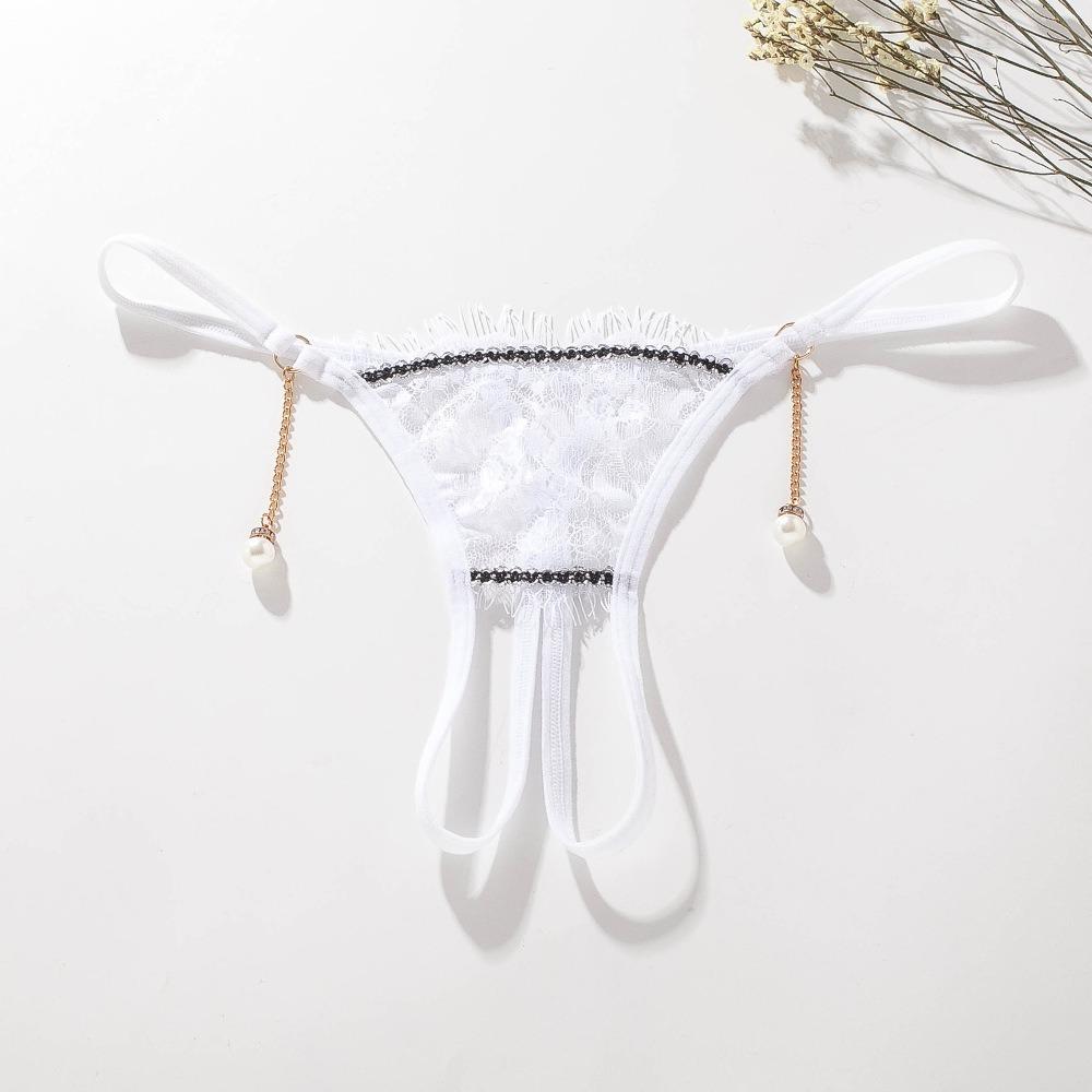 Sexy Transparent Thong Eyelash Lace T Panties Women Plus Size Lace Panties G-string
