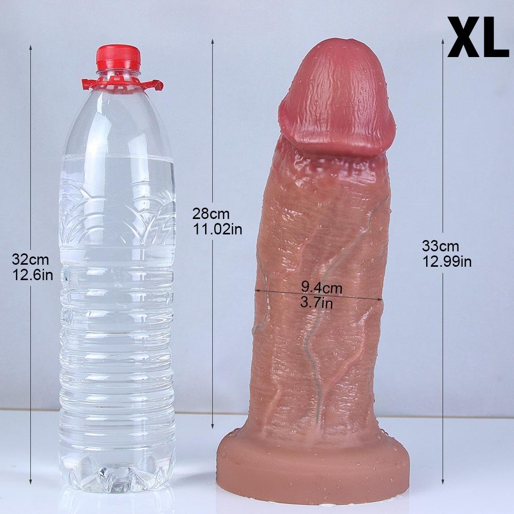 Dildo – 3.7 Inch Super Huge Silicone Dildo | Realistic Thick Suction Cup Penis, Soft Skin-Friendly Anal Plug, Vaginal Masturbation Adult Sex Toy
