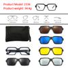6 In 1 Polarized Sunglasses Men Women Magnetic Clip On Glasses  Optical Prescription Eyeglass Frames Magnet Clips