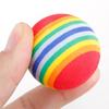 Rainbow Cat Toys Ball Interactive Cat Dog Play Chewing Rattle Scratch EVA Ball Training Balls Pet Toys Supplies