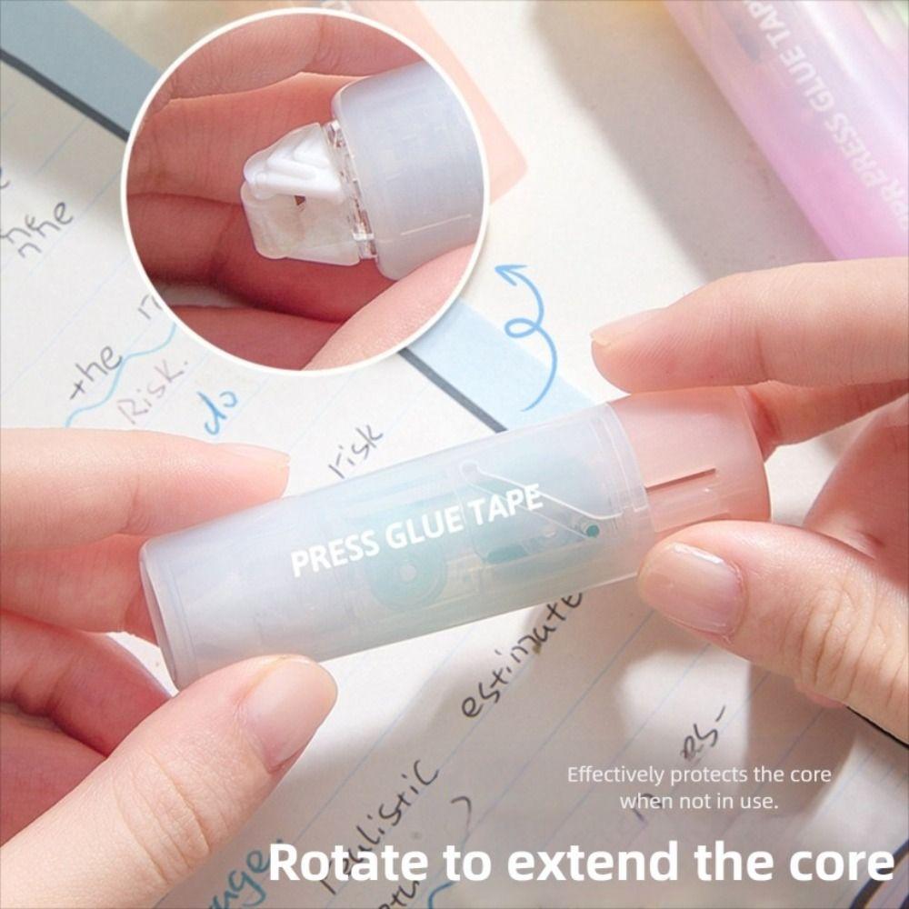 3pcs/set 360° Rotation Head Dot Glue Tape Large Capacity Dispensing Pen  School Supplies