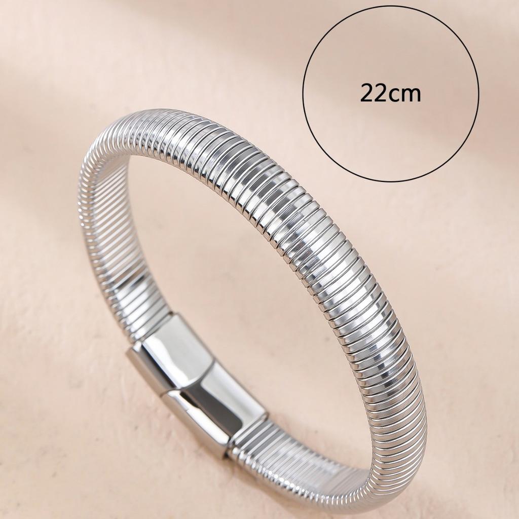 Hohe Qualität Wasserdicht Anti-Allergie Herren Damen Gold Silber Einfach Vielseitig Magnetverschluss Edelstahl Armband Armreif