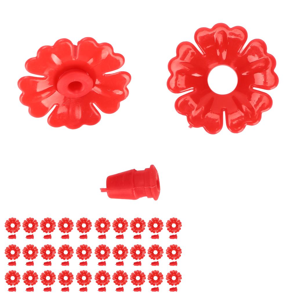 30 Set Hummingbird Feeder Flowers Hanging Bird Feeding Ports Replacement Parts Garden Supplies
