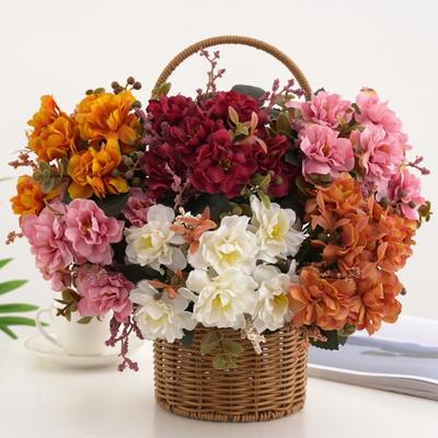 Künstliche Blume Verblasst nicht Kein Gießen Voller Vitalität Dekorieren 5 Zweige Üppig