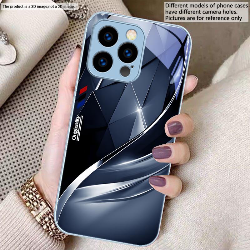 Abstract Art Triangle For iPhone 17 Air 16 E 15 14 13 Plus 12 mini 17 Pro Max 11Pro XR Xs X 7 8 11 Tempered Glass Phone Case