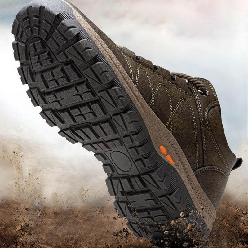 Podzimní a zimní pánské kožené boty Ležérní mokasíny Neklouzavá měkká podešev Obuv pro středního a staršího tatínka Ploché boty