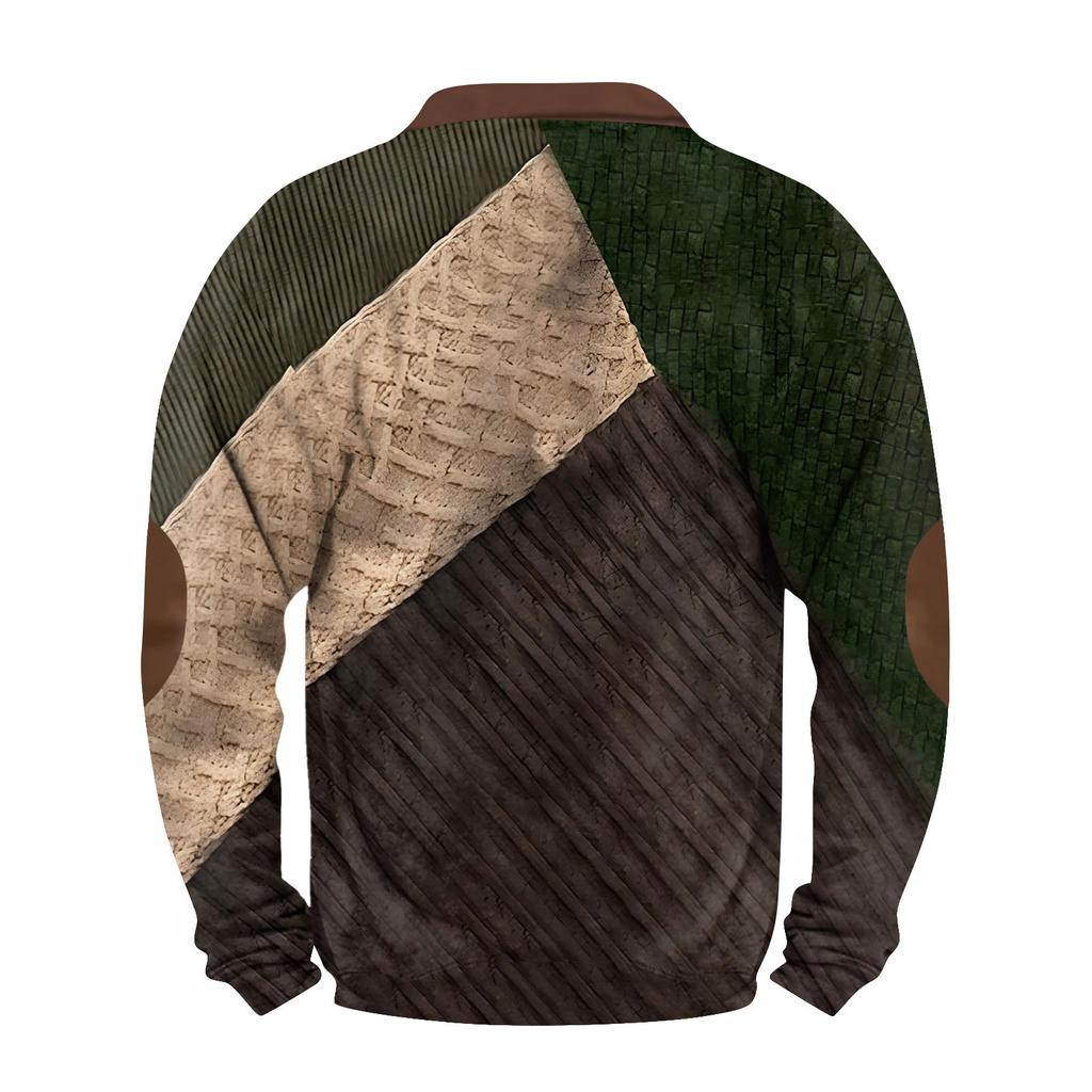 Men's Retro Casual Gradient Printed Sweatshirt
