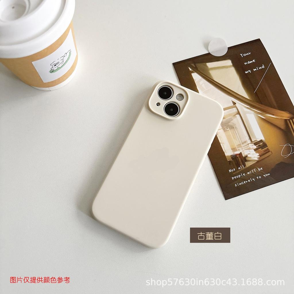Applicable to Apple 16 solid silicone mobile phone case, all-inclusive anti-drop iPhone16Promax solid color simple protective case