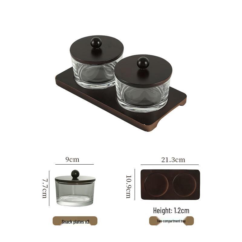 Japanese-Style Divided Glass Serving Plate Set