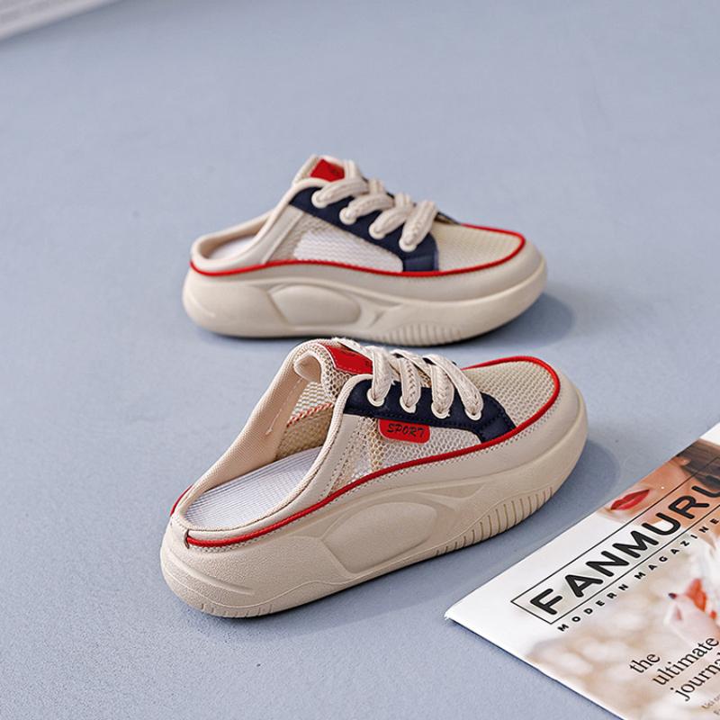 Popular Lightweight Thick Soled Breathable Half Slippers, Suitable for Casual Wear In , One Foot Cool Slippers for Women