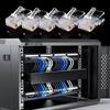 50-1Pcs RJ45 Pass Through Connectors CAT6 CAT5e Shielded Crystal End Gold-Plated 8P8C Crimp Ethernet Network Cable Modular Plug