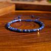Adjustable Bohemian Lapis Lazuli Braided Bracelet – Natural Healing Gemstone, Calming Unisex Daily Gift