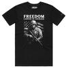 VOICEART Freedom Carved In Courage American Independence Day Graphic T-Shirt