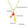 Collana Ciondolo Tamil Eelam Acciaio Inossidabile Mappa Geometrica Charms Collane Gioielli di Moda per Donne e Uomini