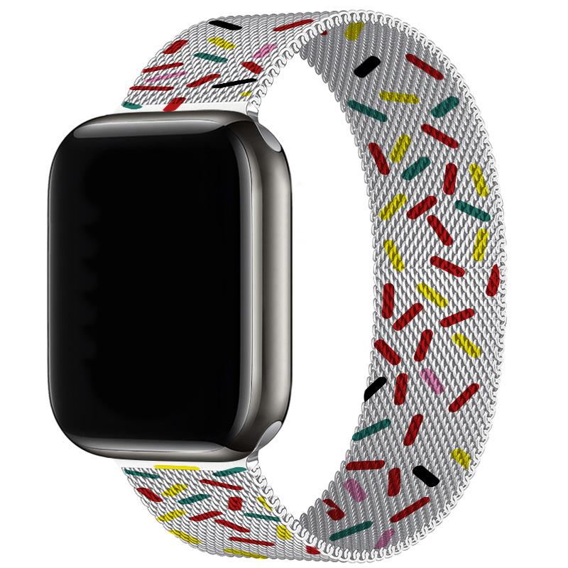Compatibil cu Apple Watch S10 Brățară Magnetică din Oțel Milanese pentru iWatch 5-9 SE.
